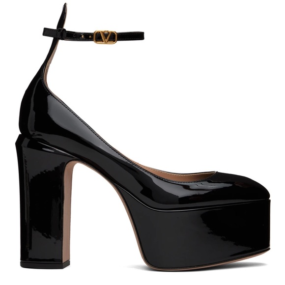 Valentino Black Tan-Go 120 Heels - Picture 5 of 7